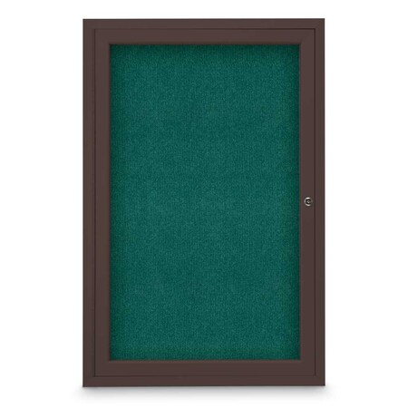 United Visual Products Sliding Door Indoor Enclosed Corkboard, 7 UV9028ACSH-WHITE-CORK